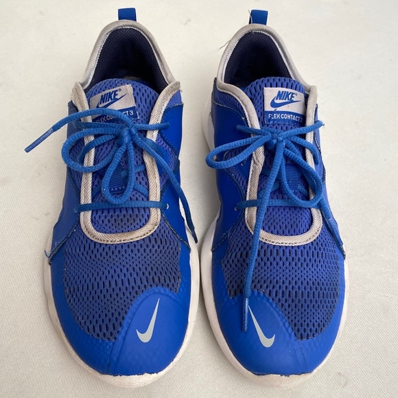 Nike Flex Contact 3 blue athletic sneakers 5.5Y - Picture 1 of 6